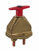 Single pole battery switch with auxiliary circuit - yellow zinc coating 