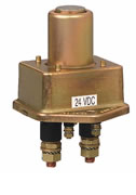 Electromagnetic relay -24V-auxiliary circuit "SM" with spacer on the terminals -  yellow zinc coating