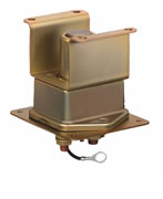 Electromagnetic relay -24V- auxiliary circuit" D+"- yellow zinc coating- "U" bracket and flat support